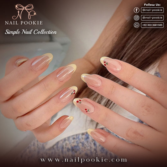 Cherry French Tip Nails | Nail Pookie